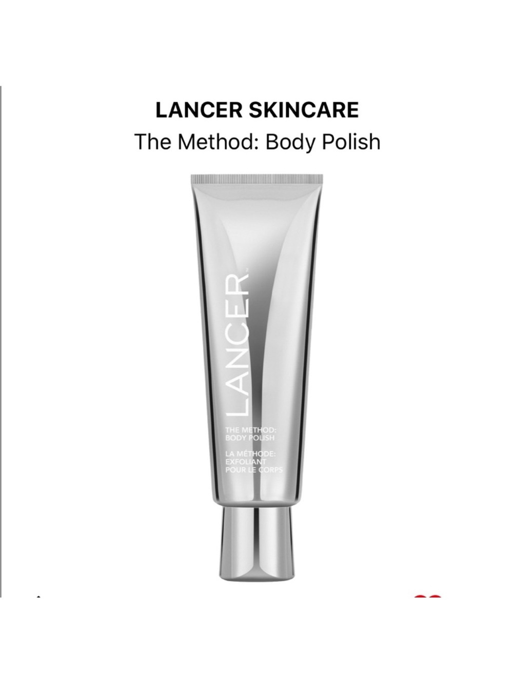 Lancer Skincare The Method: Body Polish - Silver Exfoliating Scrub
